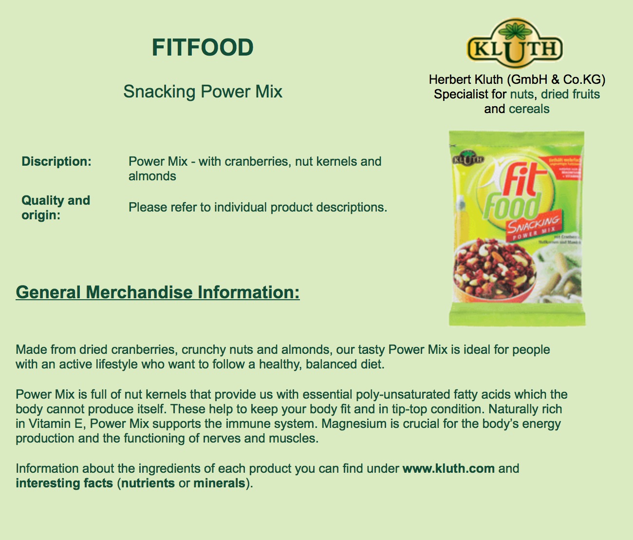 Fit Food Snacking Power Mix